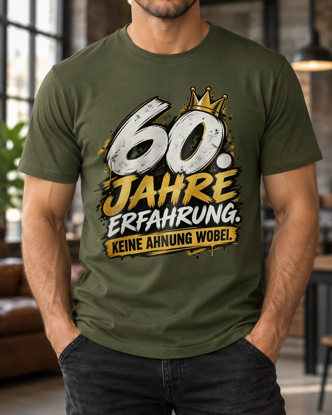 60 años de experiencia Ni idea de qué Camiseta, Camiseta divertida de 60.º cumpleaños para hombre, Regalo para el sexagésimo cumpleaños