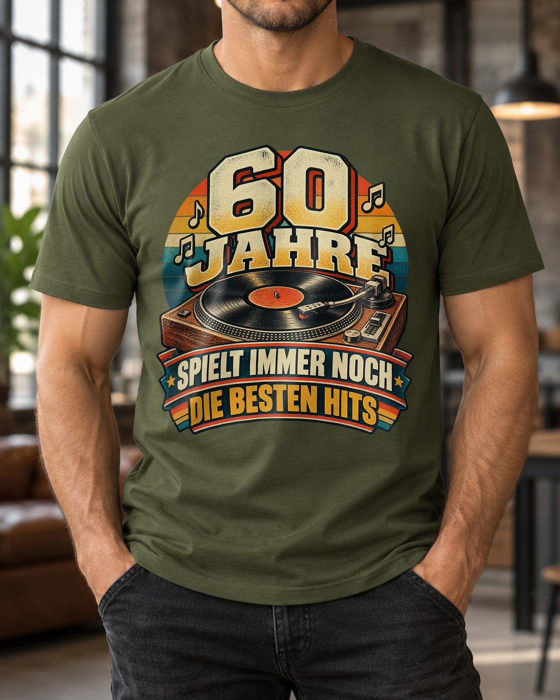 60 Jahre spielt immer noch die besten Hits T-Shirt, Geburtstag 60 Herren, Retro Schallplatte Vinyl Party Geschenk