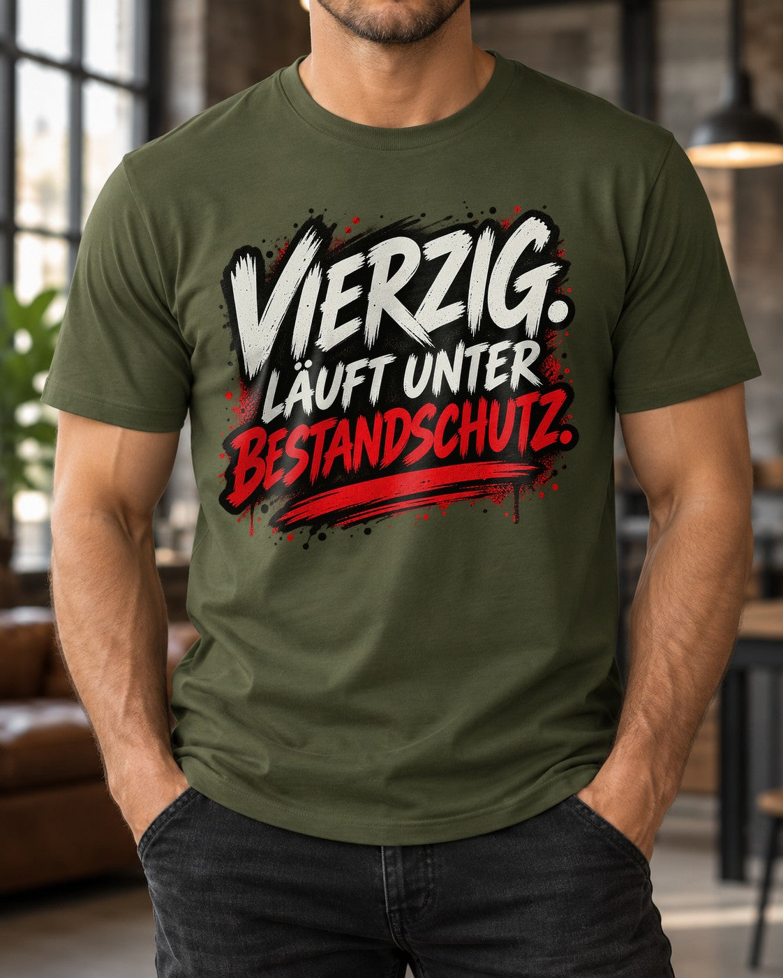 Camiseta divertida para el 40. cumpleaños de hombre – Camiseta con la frase «Los cuarenta tienen derecho de autor» negra, regalo para hombre