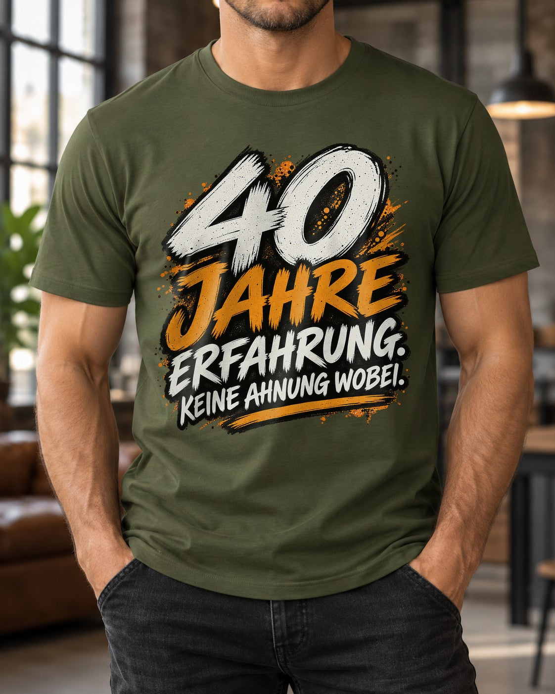 40 años de experiencia Ni idea de qué Camiseta divertida Cumpleaños Hombre Regalo para el 40.º cumpleaños Camiseta con mensaje para hombres