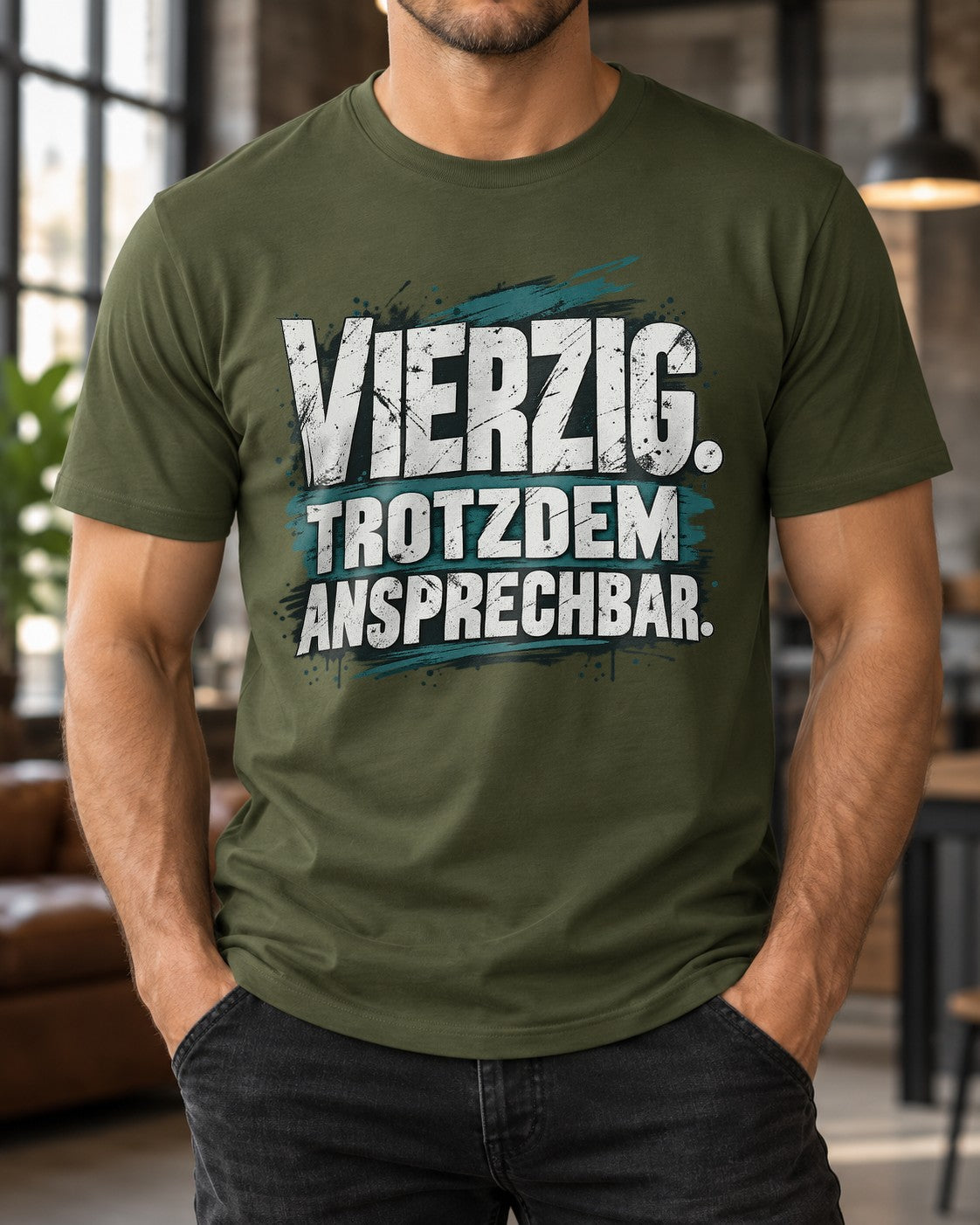 Camiseta para hombre «Cuarenta, pero aún disponible» Divertida para el 40.º cumpleaños Camiseta divertida Regalo para hombre Camiseta con mensaje Negra