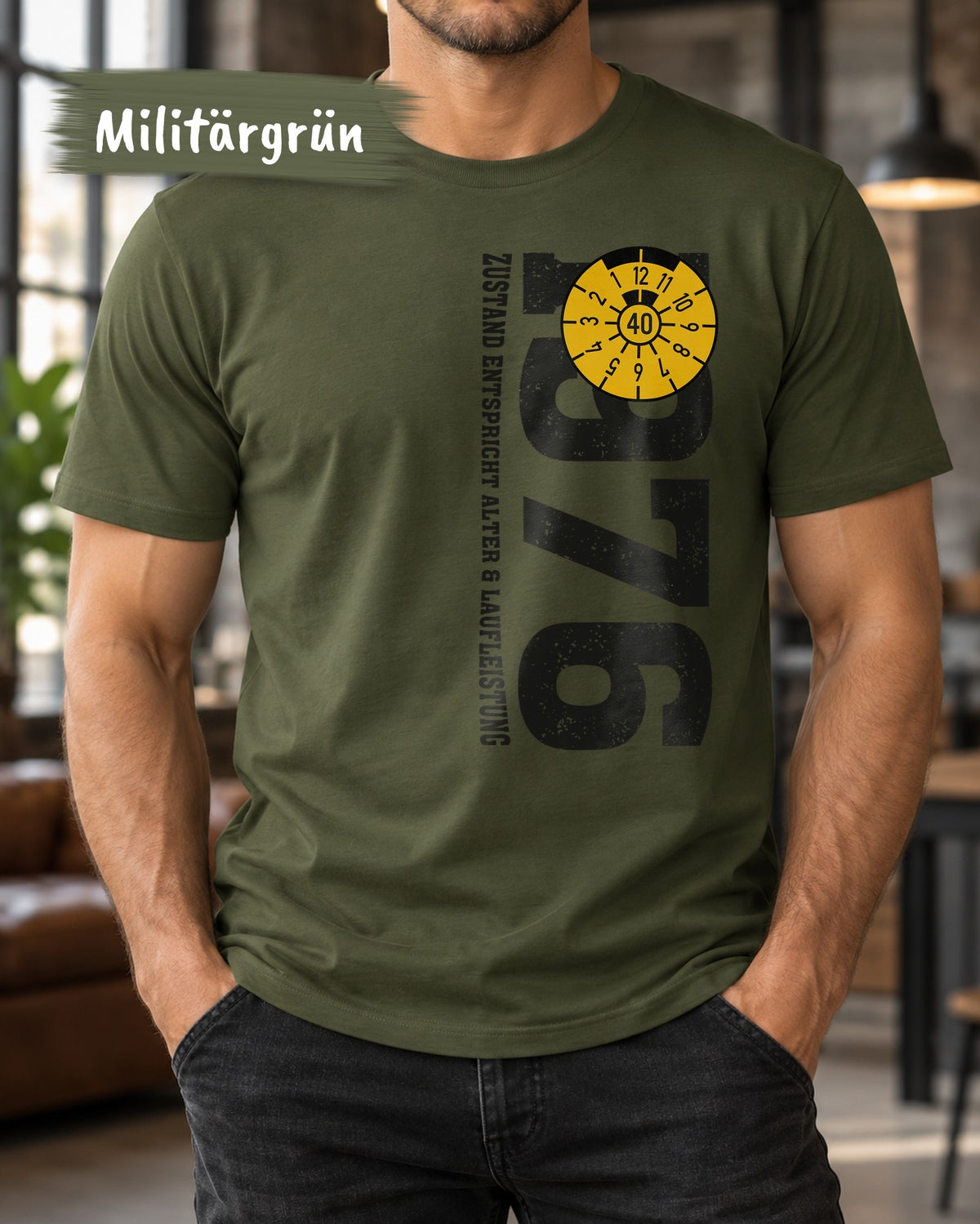Personalisiert Jahrgang Shirt Herren mit Wunschjahr und Alter - Starkes Geburtstags T-Shirt fuer Maenner