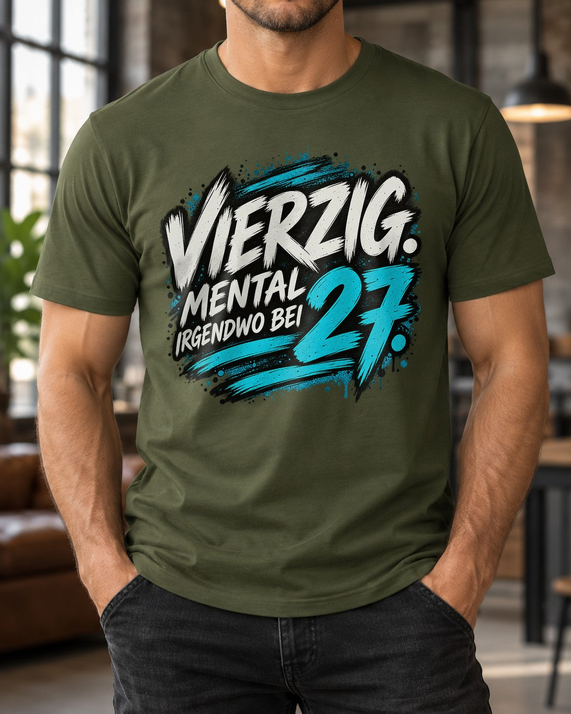 Cuarenta Mental En Algún Lugar A Los 27 Camiseta Para Hombre Divertida Cumpleaños 40 Camiseta Divertida Regalo Para El 40.º Cumpleaños