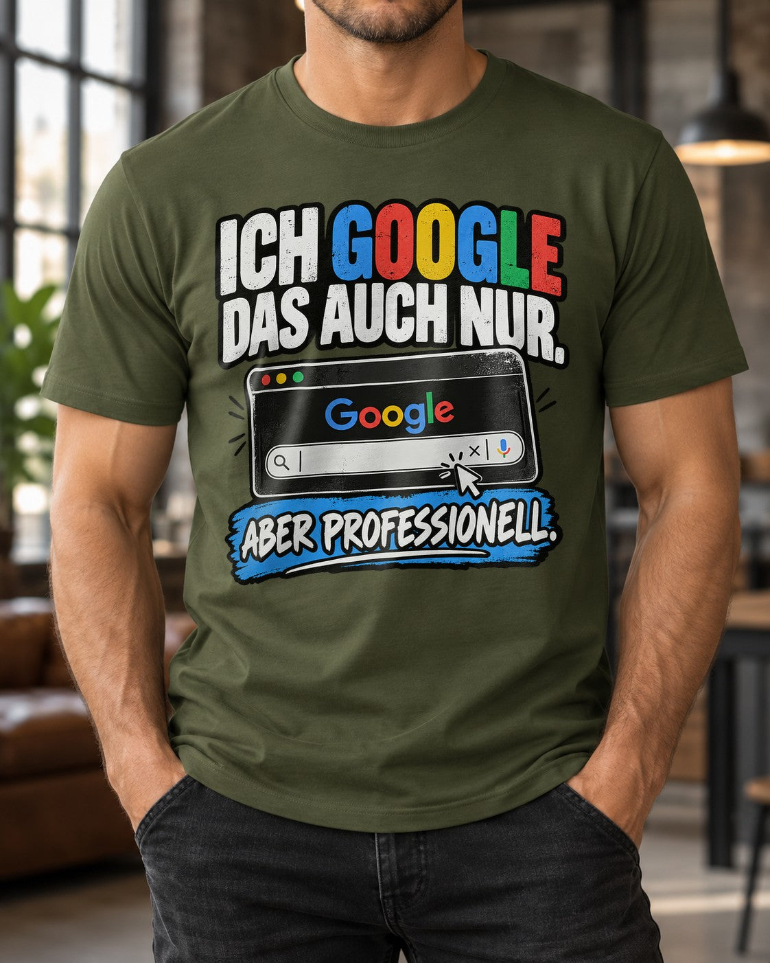 Ich google das auch nur aber professionell T-Shirt lustig, Google Spruch Shirt, Büro Humor Geschenk für Kollegen
