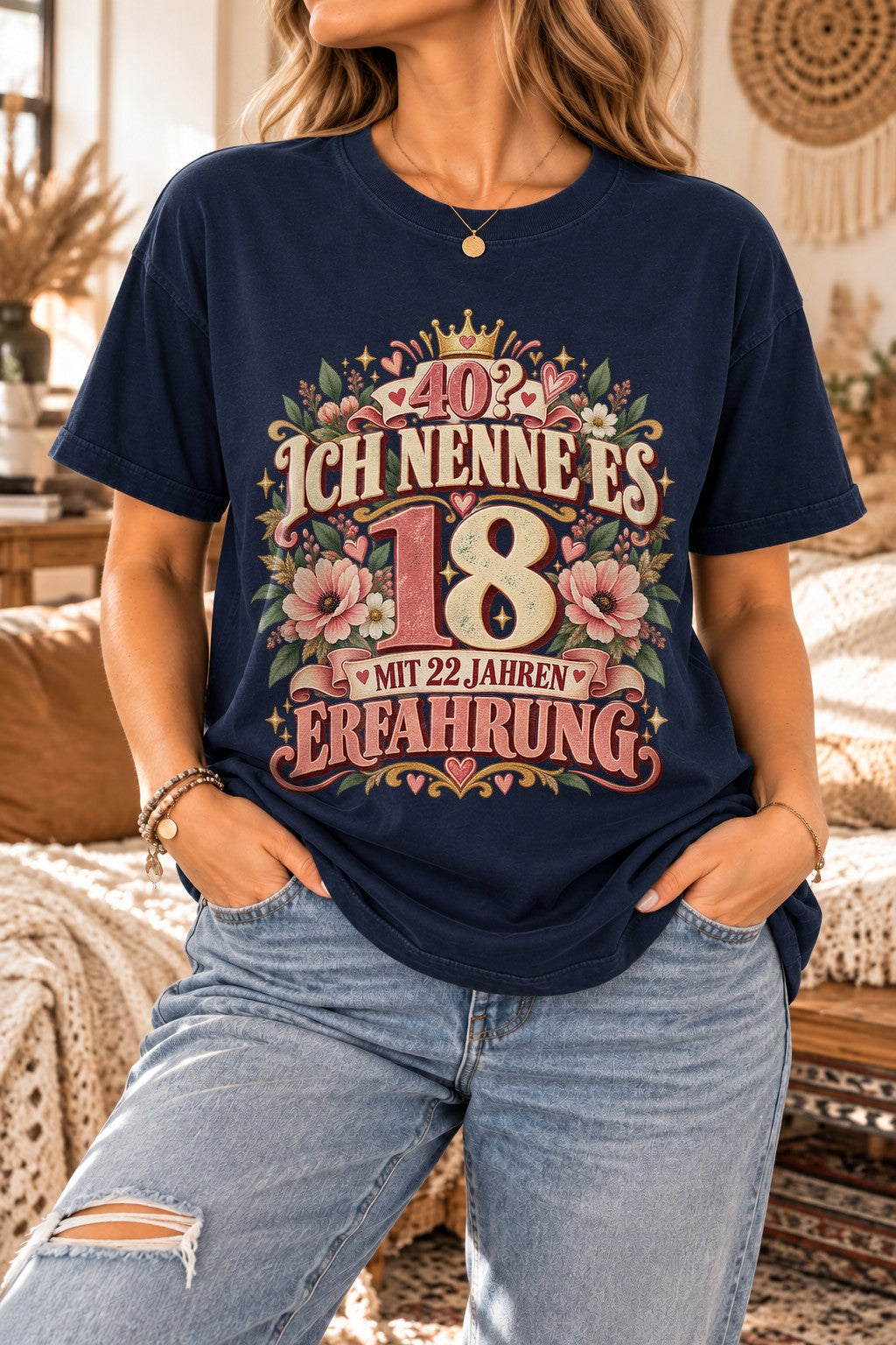 Camiseta de cumpleaños personalizada para mujer – Lo llamo edad con experiencia, año deseado y edad, regalo para mujer