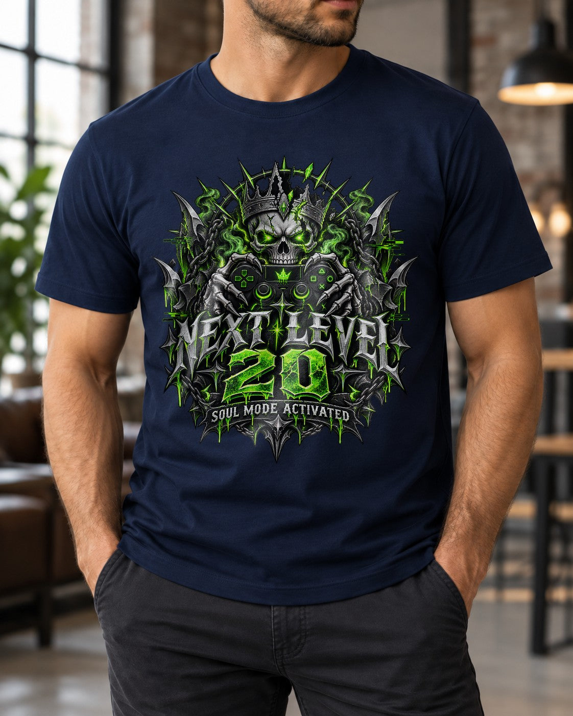 Personalisierbar Gamer Geburtstag T-Shirt Next Level Alter Shirt, Gaming Geschenk individuell für Zocker Herren