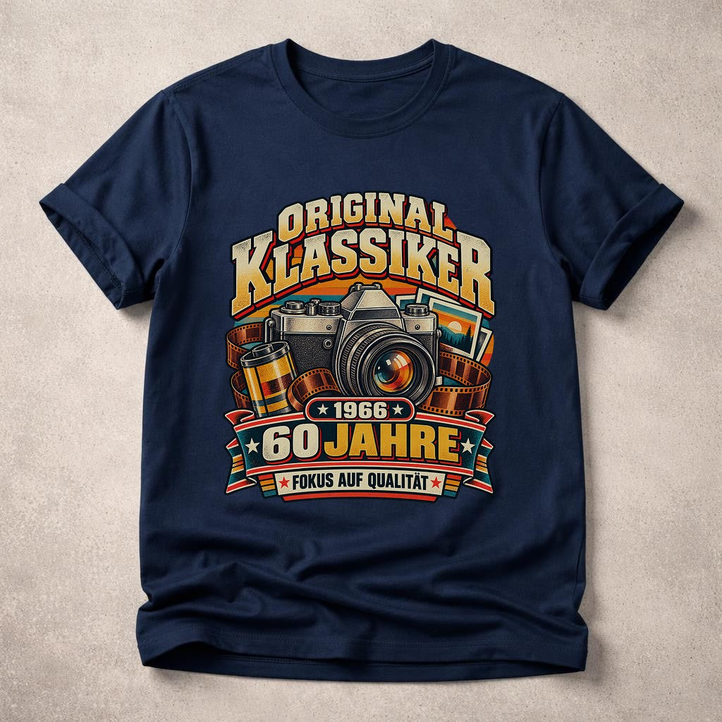 Clásico original 1966 60 años camiseta fotógrafo cámara cumpleaños regalo vintage para el 60.º cumpleaños hombres y mujeres