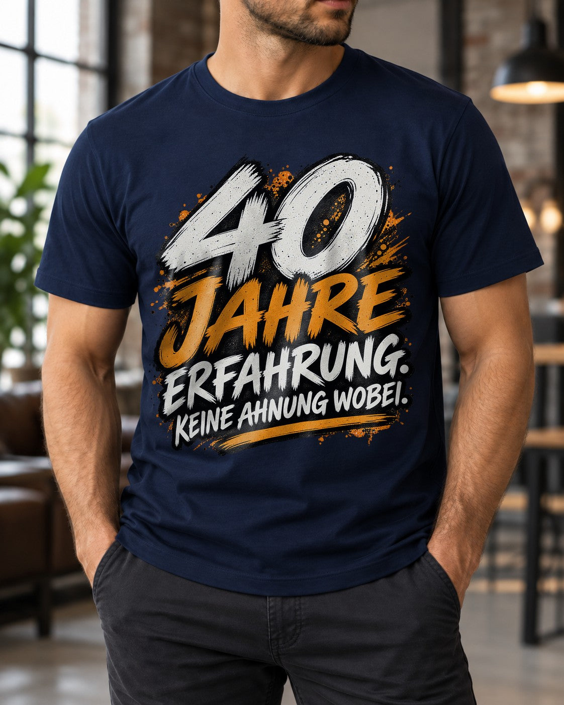 40 años de experiencia Ni idea de qué Camiseta divertida Cumpleaños Hombre Regalo para el 40.º cumpleaños Camiseta con mensaje para hombres