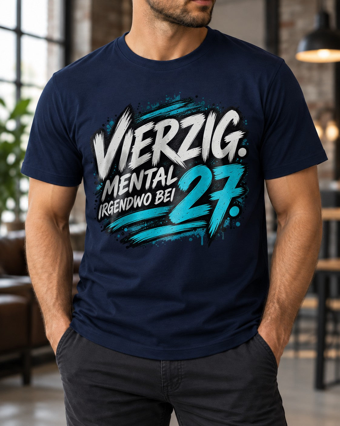 Cuarenta Mental En Algún Lugar A Los 27 Camiseta Para Hombre Divertida Cumpleaños 40 Camiseta Divertida Regalo Para El 40.º Cumpleaños
