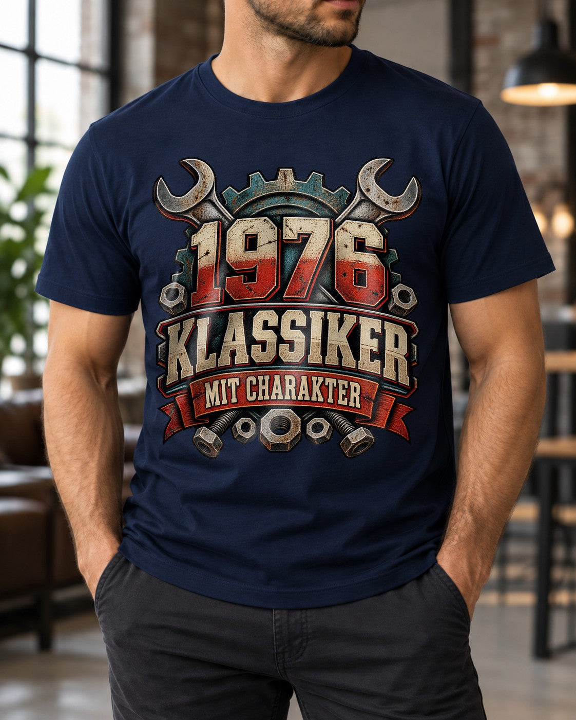 1976 Klassiker mit Charakter T-Shirt, Vintage Schrauber Geburtstag Shirt, Mechaniker Geschenk Herren Damen