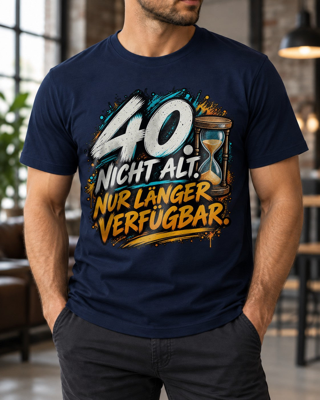40. No viejo. Solo disponible por más tiempo Camiseta divertida para hombre, Regalo de 40 cumpleaños para hombre, Camiseta divertida con reloj de arena