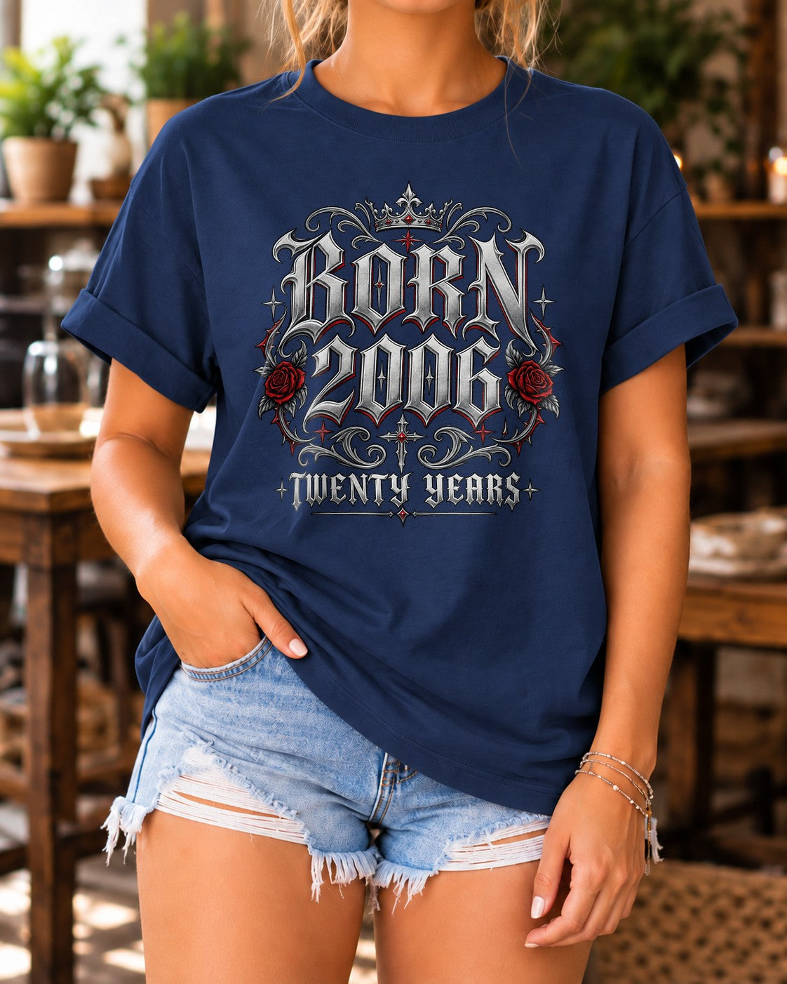 Personalisiertes Geburtstag T-Shirt mit Wunschjahr Gothic Vintage Shirt Herren Damen Geschenk individuell