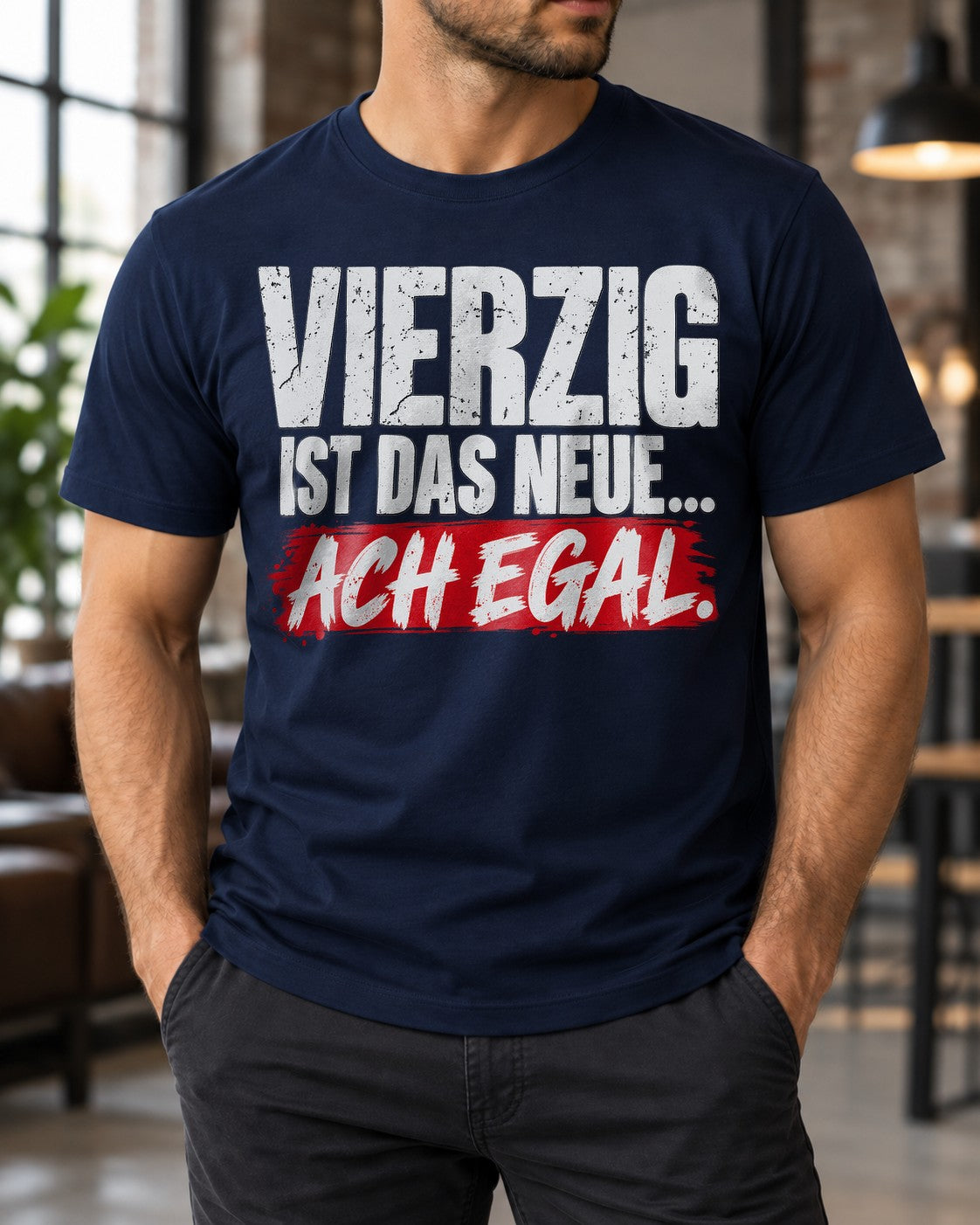 Camiseta «Cuarenta es el nuevo, qué más da», camiseta divertida con mensaje para un 40.º cumpleaños para hombre y mujer, regalo sarcástico