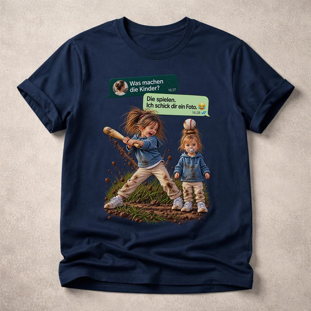 Papa T-Shirt lustig Kinder spielen Ich schick dir ein Foto Shirt, Geschenk für Papa, Papa Humor T-Shirt Damen