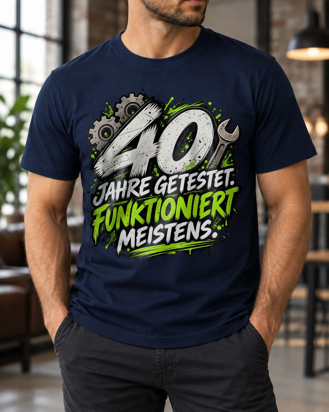 40 Jahre getestet funktioniert meistens T-Shirt, Lustiges Schrauber Geburtstagsshirt, Mechaniker Werkstatt Geschenk Herren