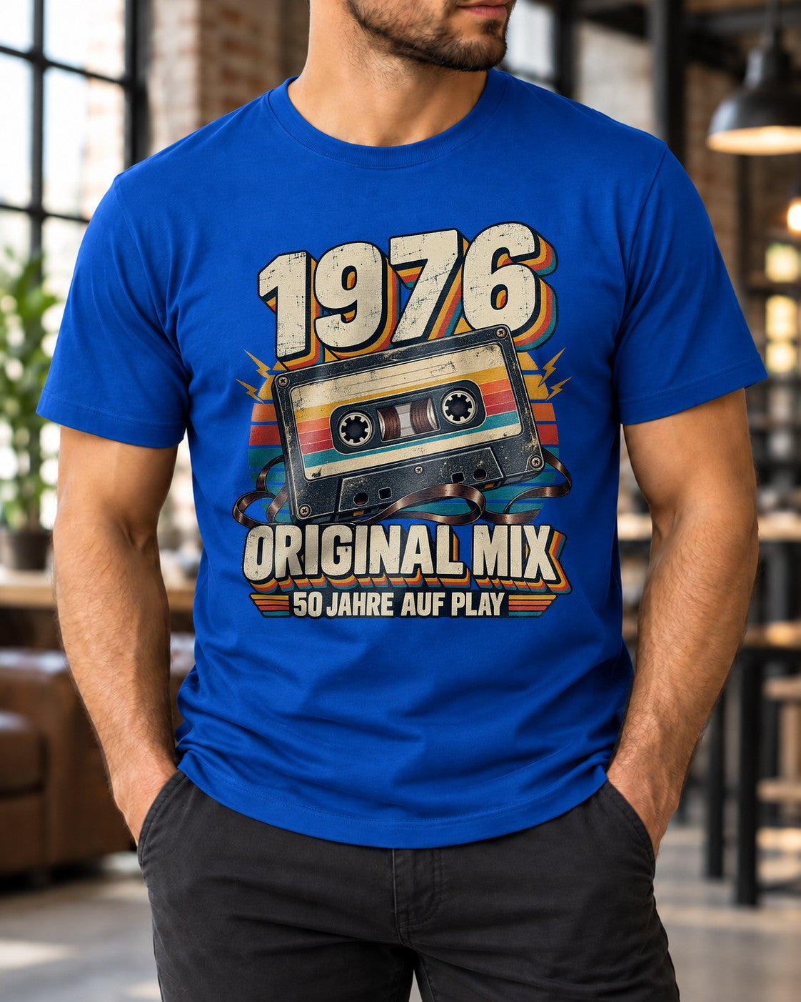 1976 Original Mix T-Shirt, 50 Jahre Auf Play Shirt, Vintage Kassette Geburtstag, Retro 70er Geschenk zum 50.