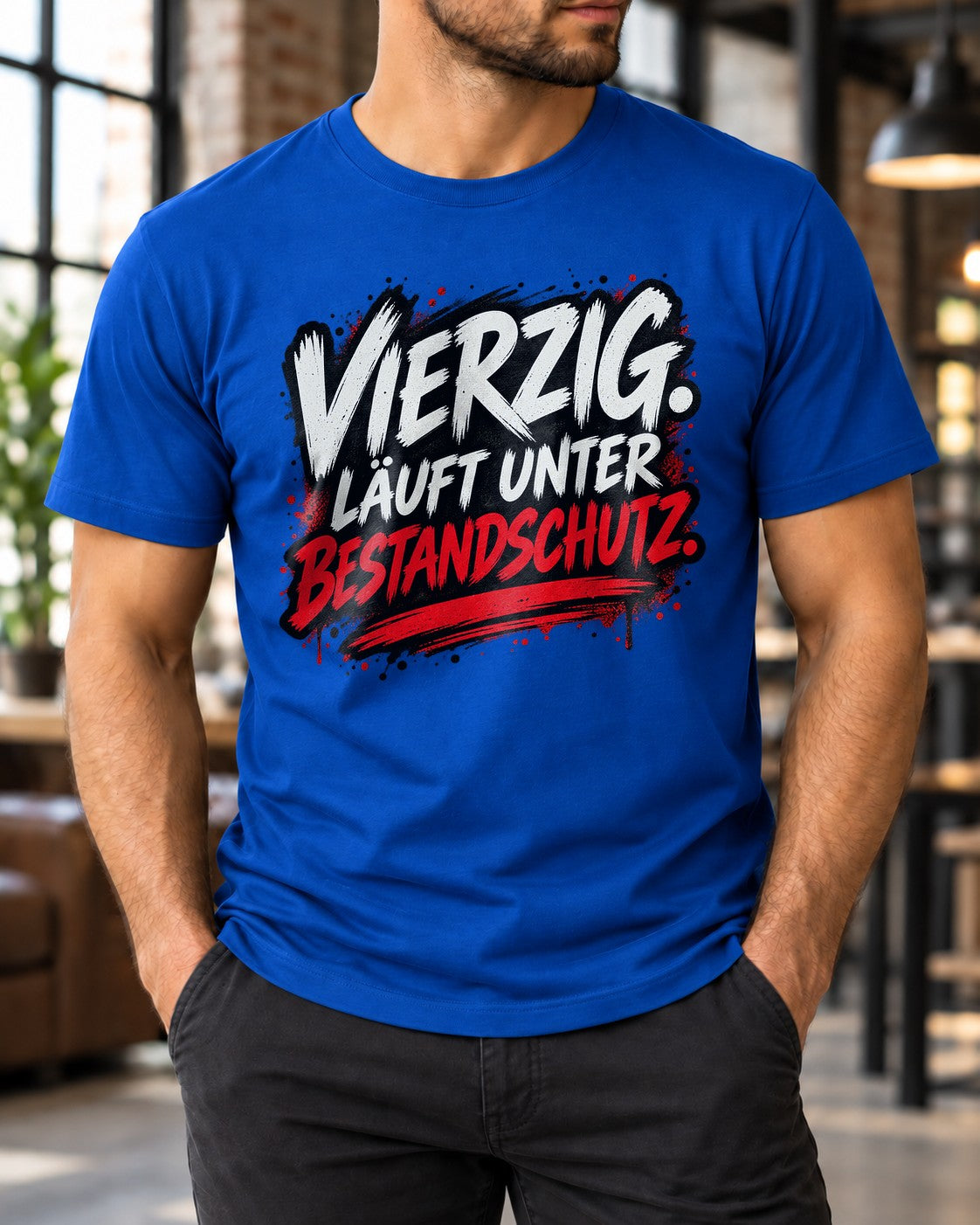 Camiseta divertida para el 40. cumpleaños de hombre – Camiseta con la frase «Los cuarenta tienen derecho de autor» negra, regalo para hombre