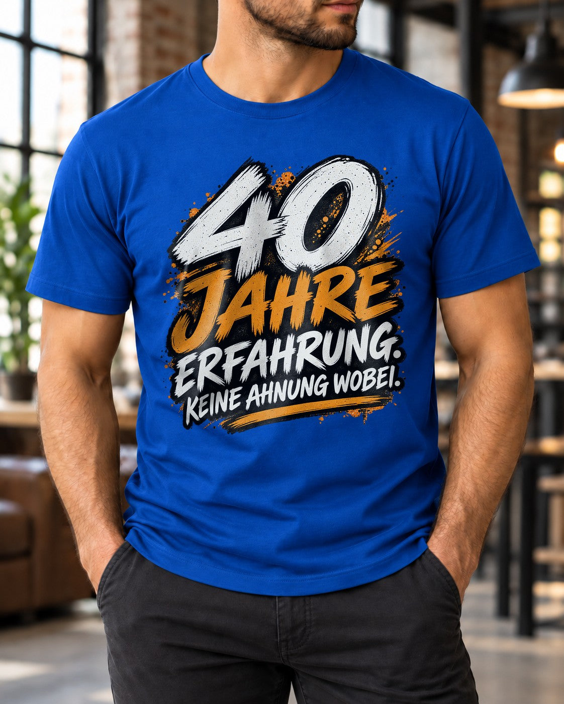 40 años de experiencia Ni idea de qué Camiseta divertida Cumpleaños Hombre Regalo para el 40.º cumpleaños Camiseta con mensaje para hombres