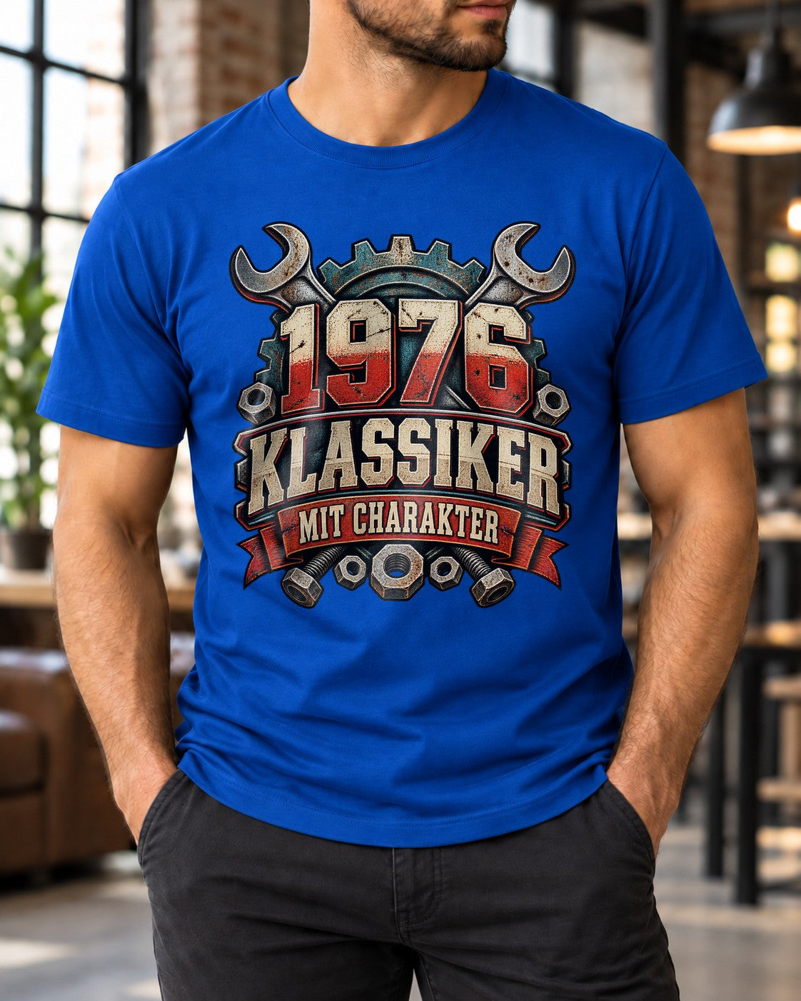 1976 Klassiker mit Charakter T-Shirt, Vintage Schrauber Geburtstag Shirt, Mechaniker Geschenk Herren Damen