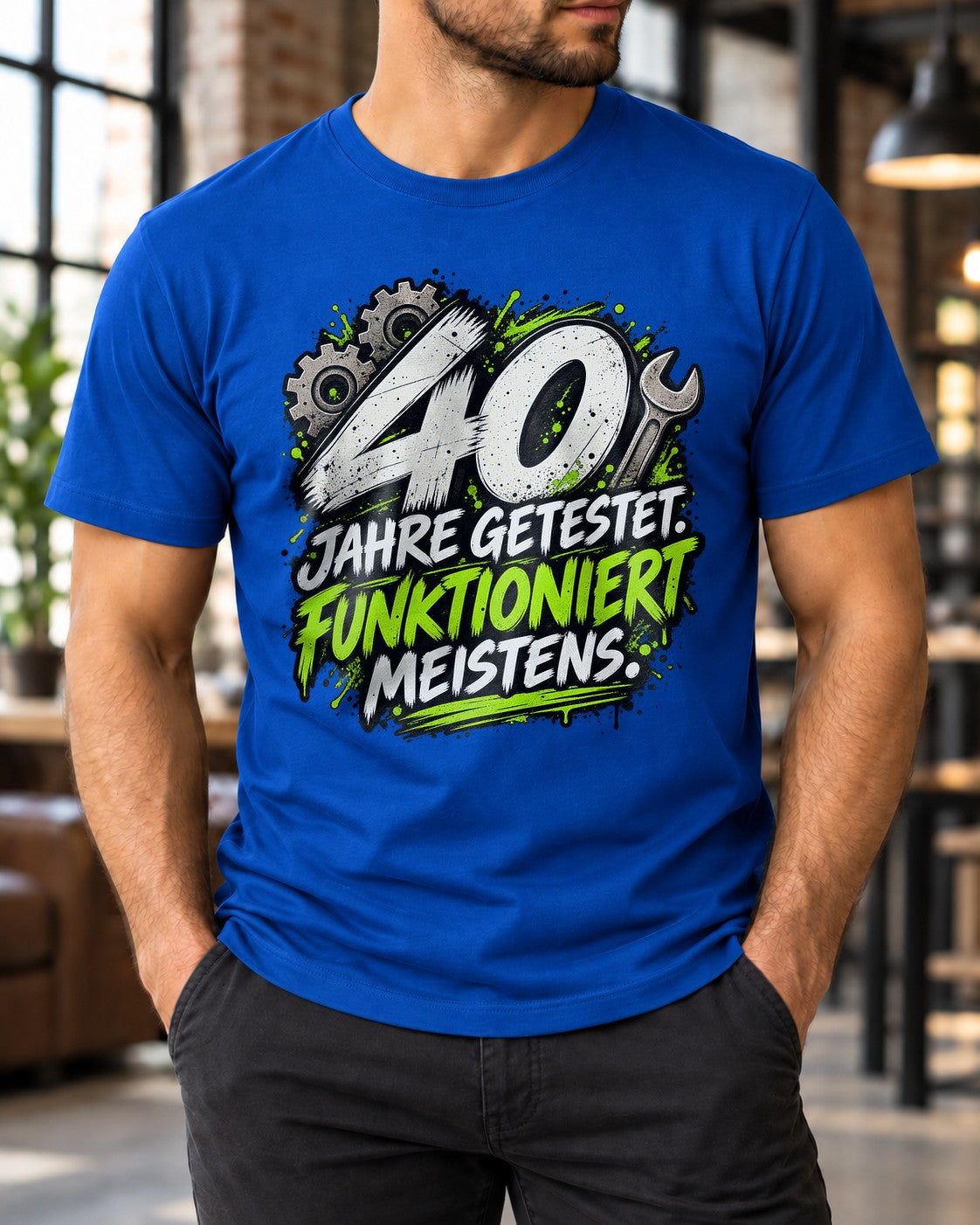 40 Jahre getestet funktioniert meistens T-Shirt, Lustiges Schrauber Geburtstagsshirt, Mechaniker Werkstatt Geschenk Herren