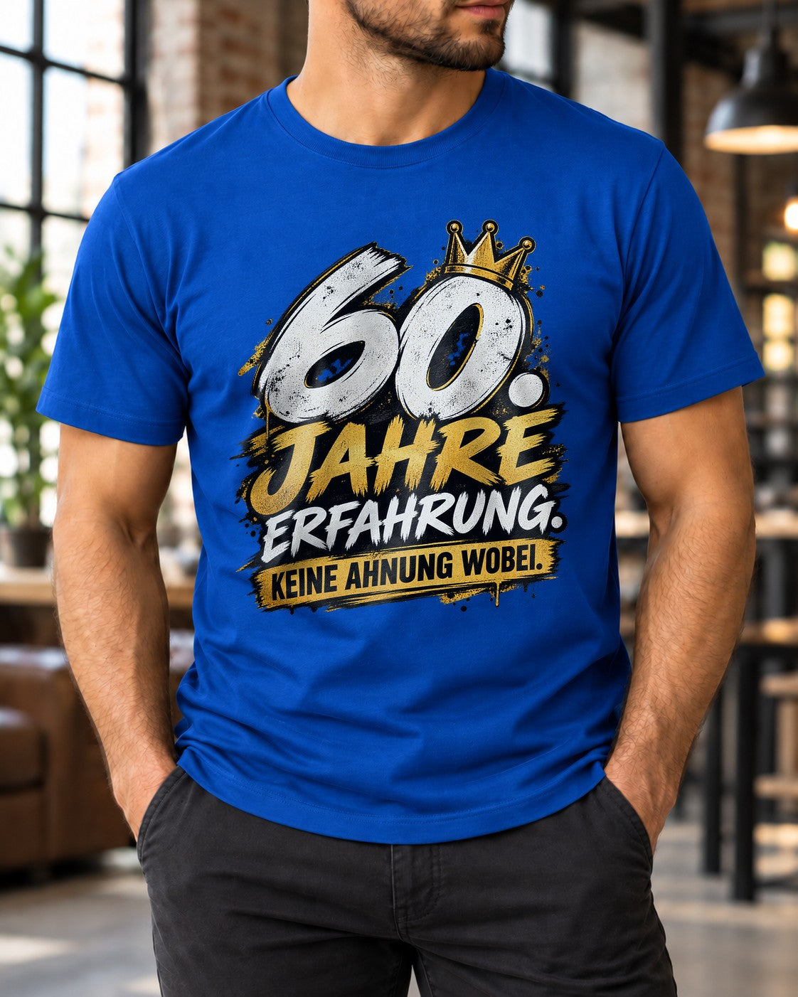 60 años de experiencia Ni idea de qué Camiseta, Camiseta divertida de 60.º cumpleaños para hombre, Regalo para el sexagésimo cumpleaños
