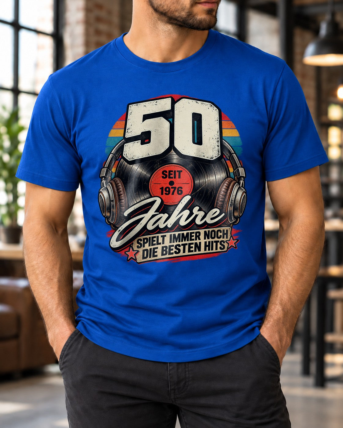 50 Seit 1976 Jahre Spielt Immer Noch Die Besten Hits T-Shirt, 50. Geburtstag Retro Shirt Herren Geschenk