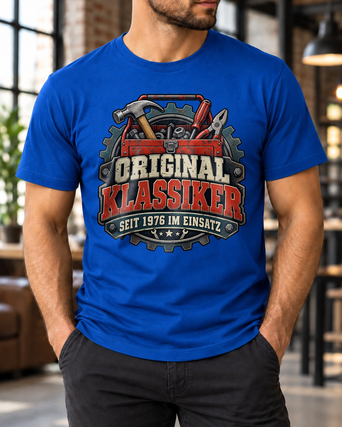 Original Klassiker seit 1976 im Einsatz T-Shirt Herren, Geburtstag 1976 Geschenk, Werkzeug Retro Shirt, Jahrgang Klassiker