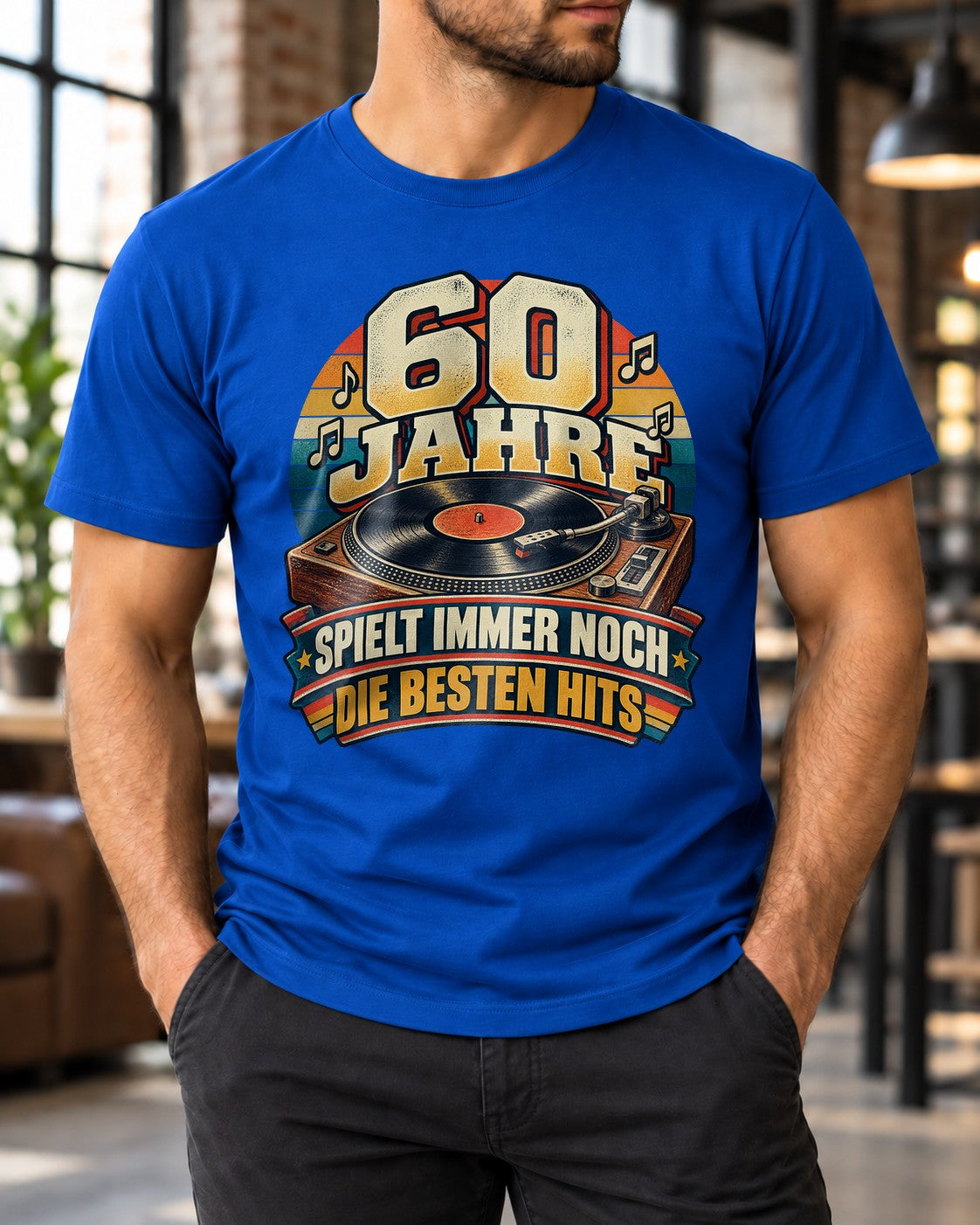 60 Jahre spielt immer noch die besten Hits T-Shirt, Geburtstag 60 Herren, Retro Schallplatte Vinyl Party Geschenk