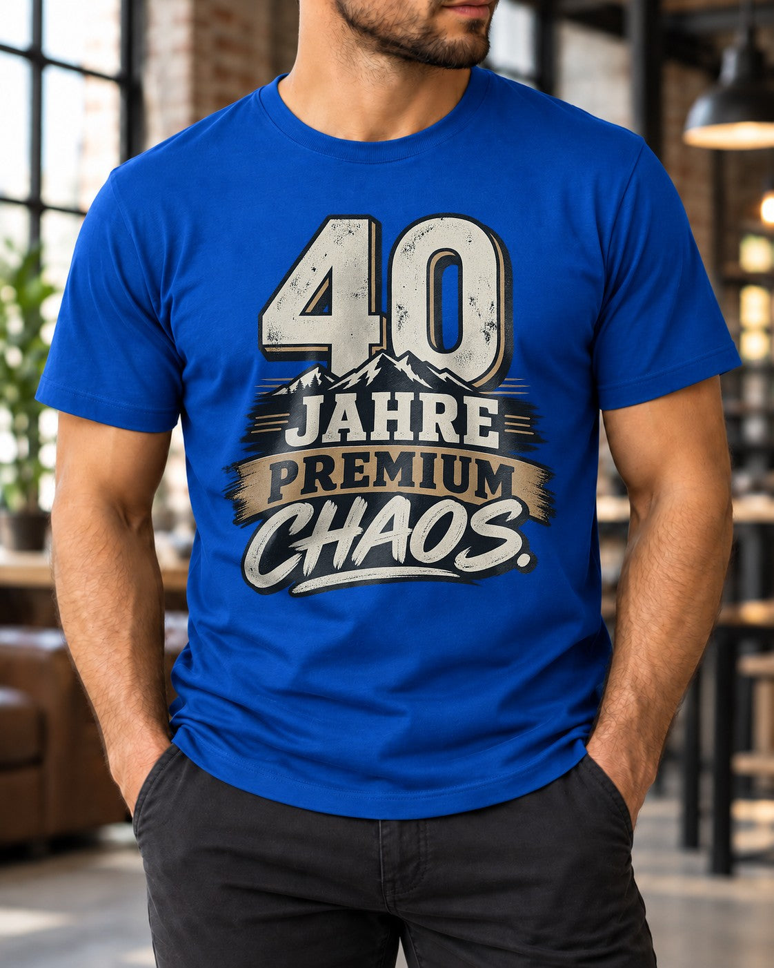 Camiseta Premium «40 años de caos» para hombre, divertida camiseta de 40.º cumpleaños, regalo para el cuadragésimo aniversario, camiseta vintage con mensaje