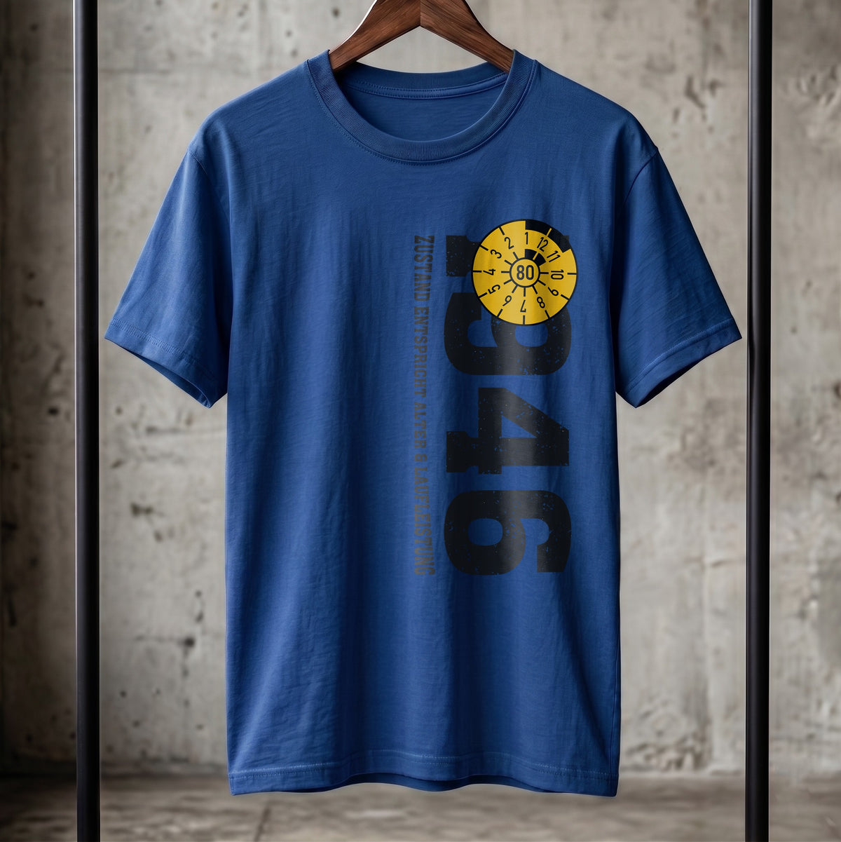 80. Geburtstag T-Shirt 1946 - "Zustand entspricht Alter & Laufleistung" - Personalisiertes Oldtimer Geschenk für Männer