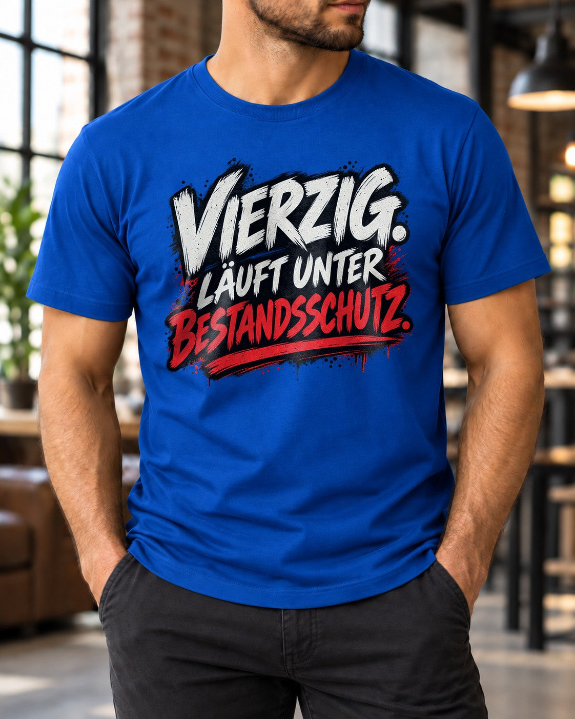 Los cuarenta están protegidos por derechos de autor Camiseta divertida para hombre 40 cumpleaños Camiseta con mensaje Regalo para los 40 Camiseta con mensaje