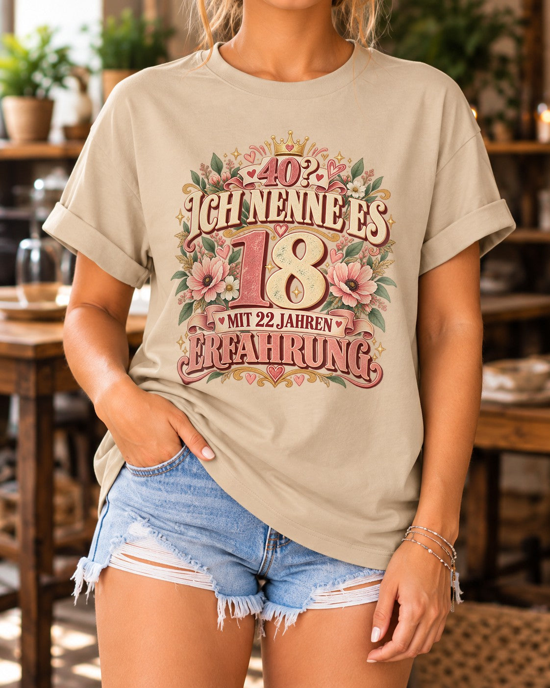 Camiseta de cumpleaños personalizada para mujer – Lo llamo edad con experiencia, año deseado y edad, regalo para mujer