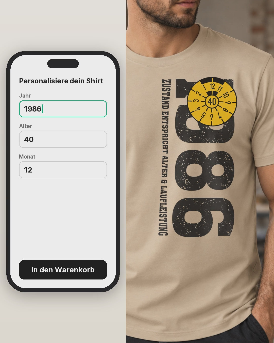 Personalisiert Geburtstag T Shirt Herren Wunschjahr Wunschalter Jahrgang Shirt Mann Geschenk zum Geburtstag